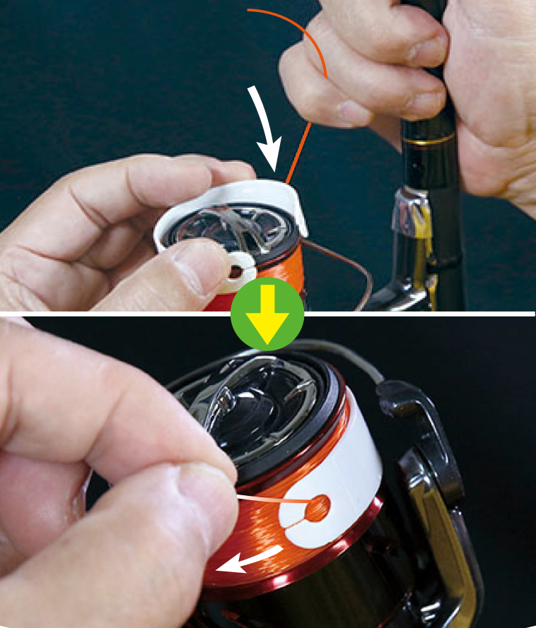 スピニングリール用糸止器 Motte モッテクルクル